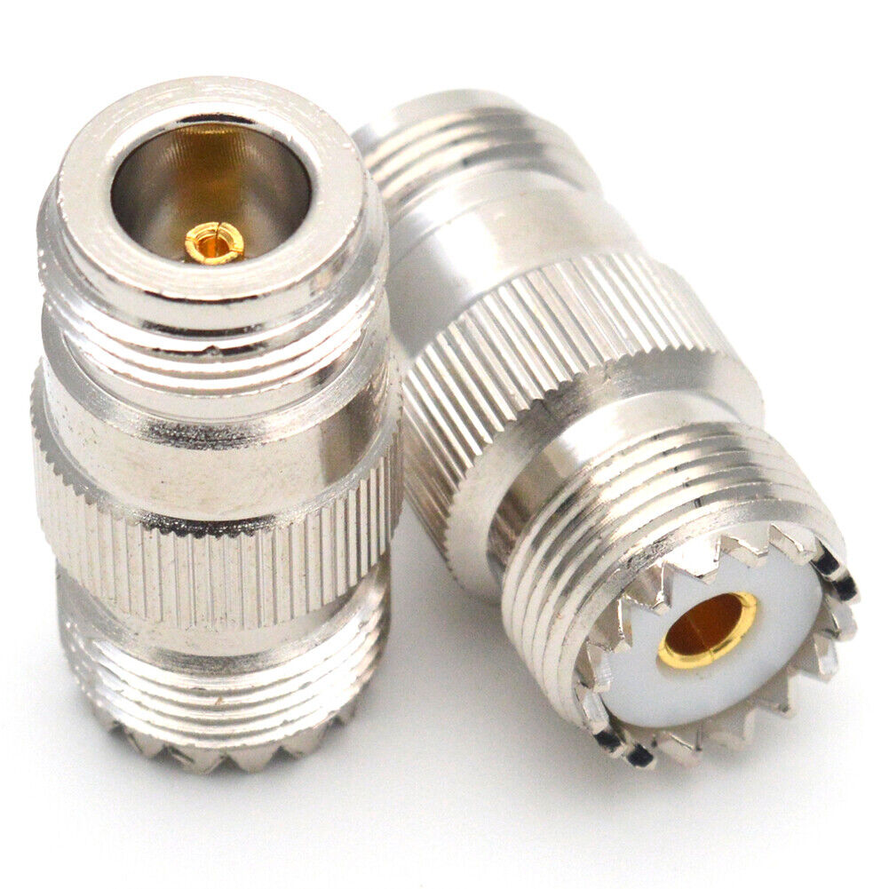 US N-Type Female Jack to SO-239 UHF Female Jack RF Adapter Barrel Connector