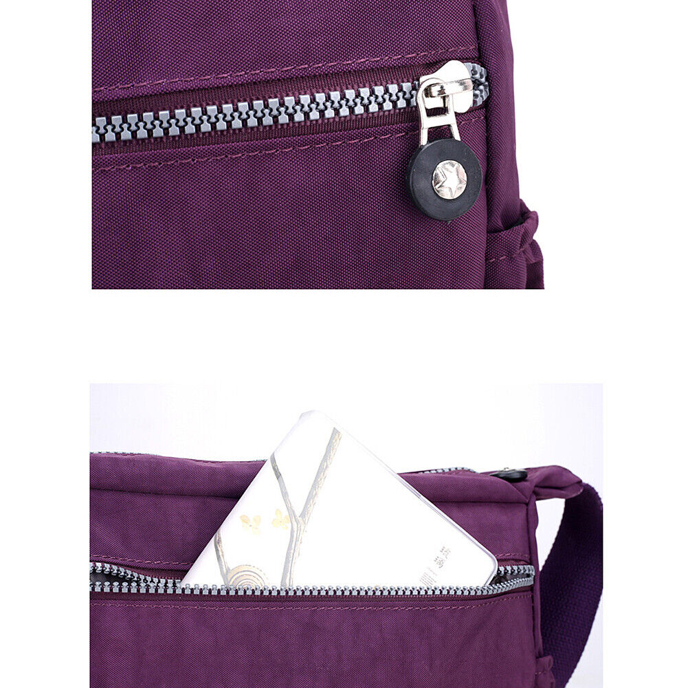 US Women's Multi Pocket Crossbody Shoulder Bag Casual Travel Handbag Waterproof