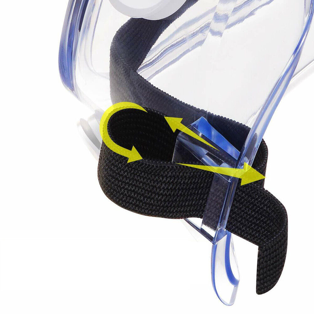 US 2-4 Pcs Safety Goggles Anti-Fog Over Glasses Eyes Protect Lab Work Clear Lens