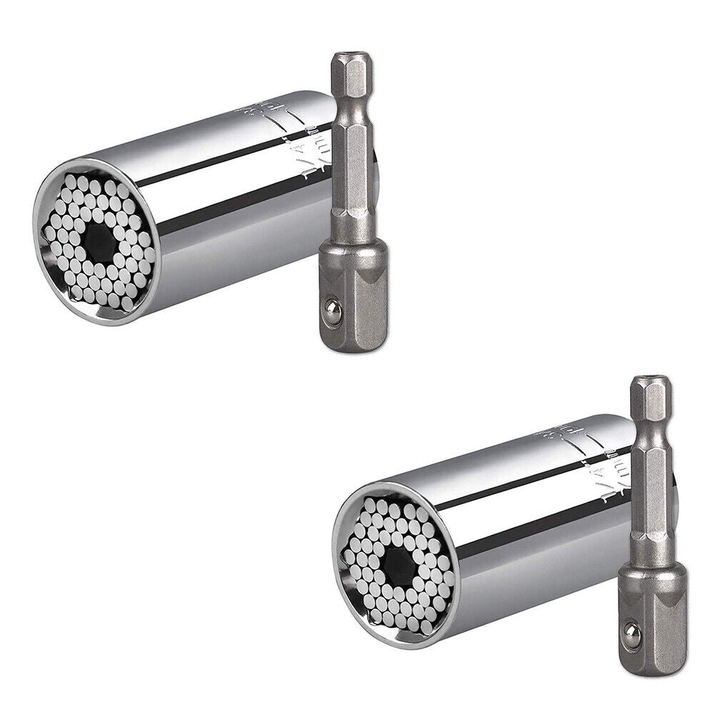 US 1-2 Pcs Universal Socket Wrench Repair Kit Power Drill Adapter Alligator Grip