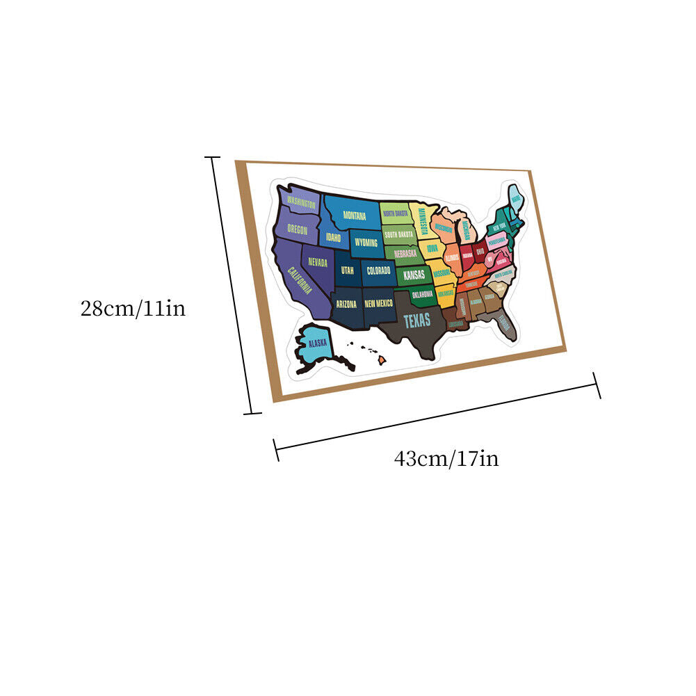 US 1-2Pc RV State Sticker Travel Map 50 USA States Trailer Camper Road Trip
