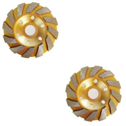 US 2-4 Pc 4" inch Diamond Segment Grinding Wheel Disc Grinder Cup Concrete Cut