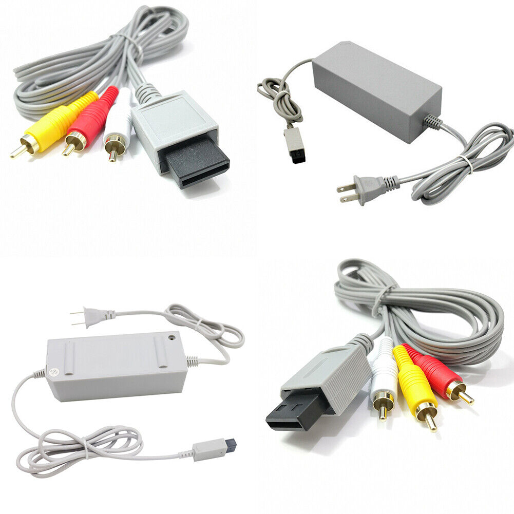 US AC Adapter Charger Power Supply Cord Component HD AV Cable for Nintendo Wii