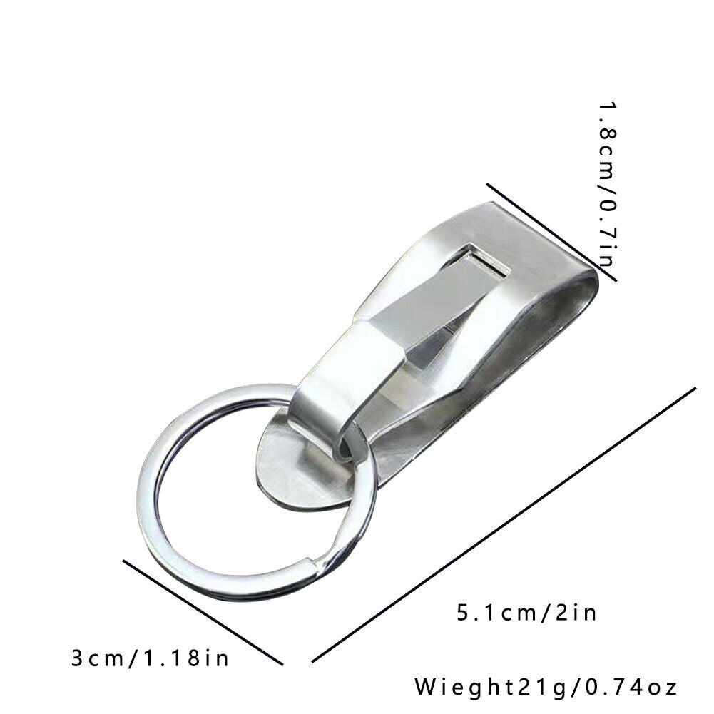 US 1-2 Pack Titanium Carabiner Key Chain Ring Belt Quick Release Detachable Clip