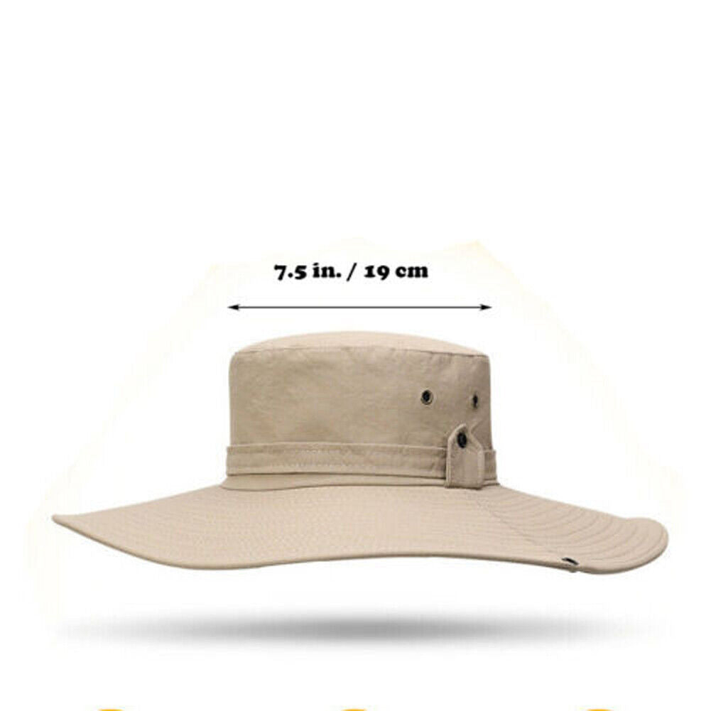 US 1-2 Pc Military Sun Block Outdoor Safari Cap Boonie Fishing Hiking Bucket Hat