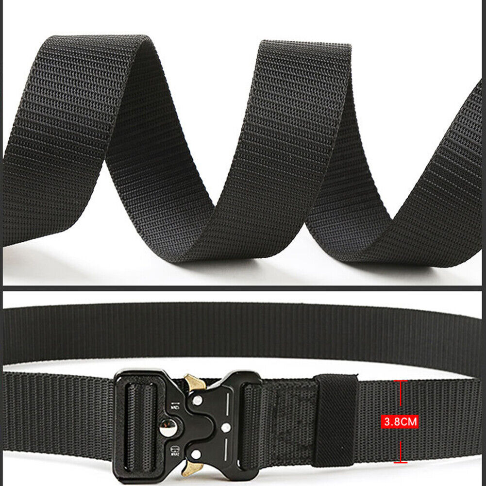 US 2-4 Pcs Military Tactical Belt Army Adjustable Quick Release Heavy Duty Belts