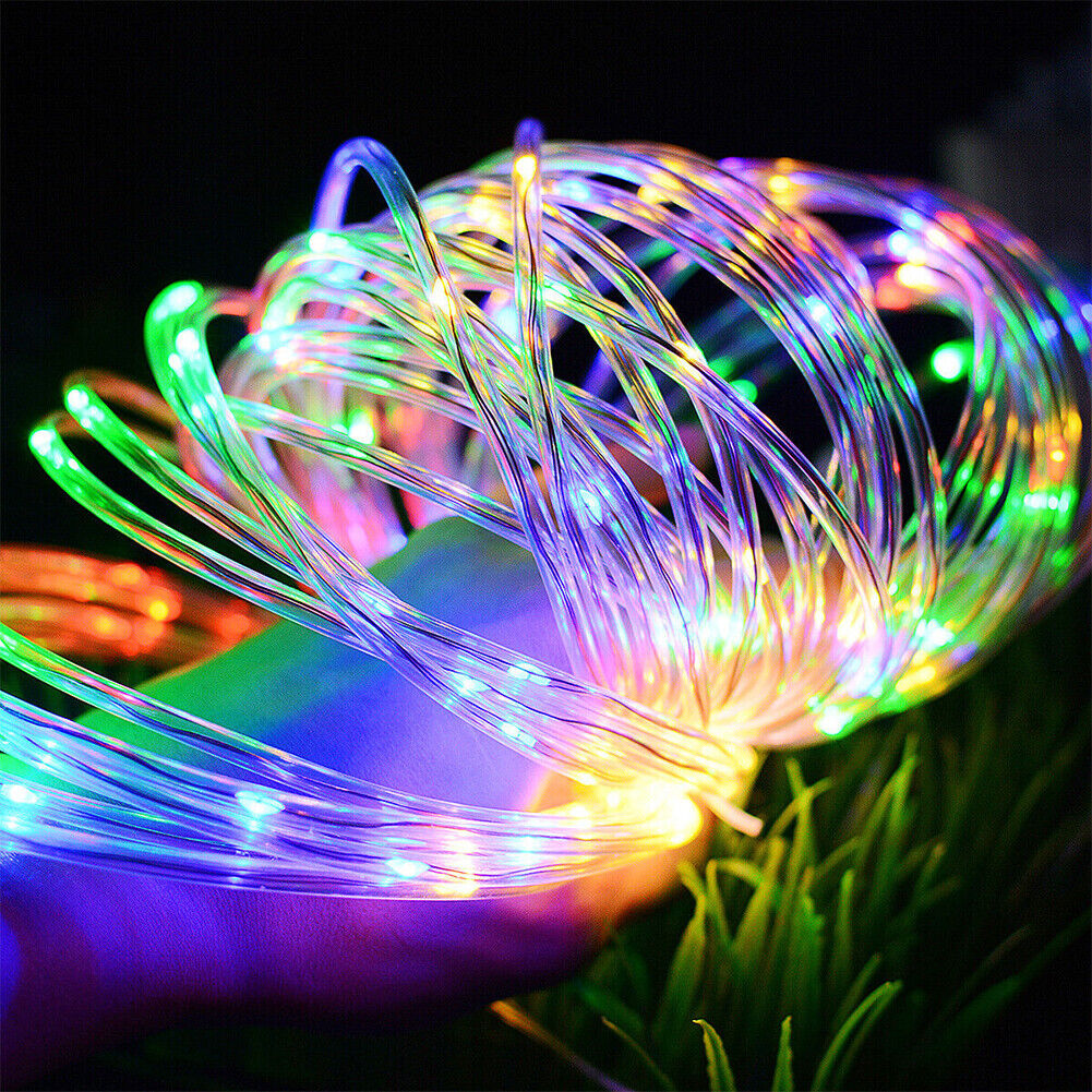 US 33FT 100 LED Strip Rope Light Tube String Outdoor Garden Party Decoration