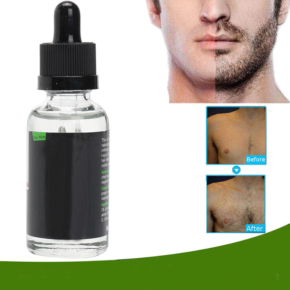 US2-4Pc Beard Growth Oil Serum Fast Growing Beard Mustache Facial Hair Grooming