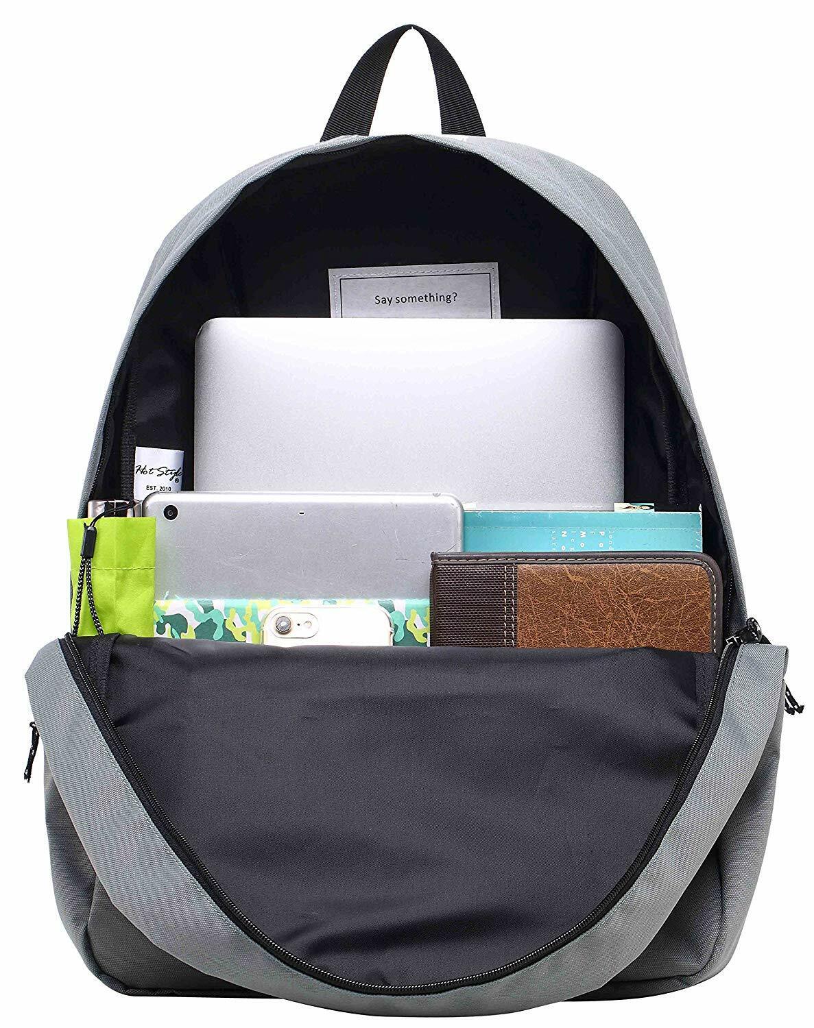 SIMPLAY Classic School Backpack Bookbag, 17"x12.5"x5",Assorted Colors and Prints