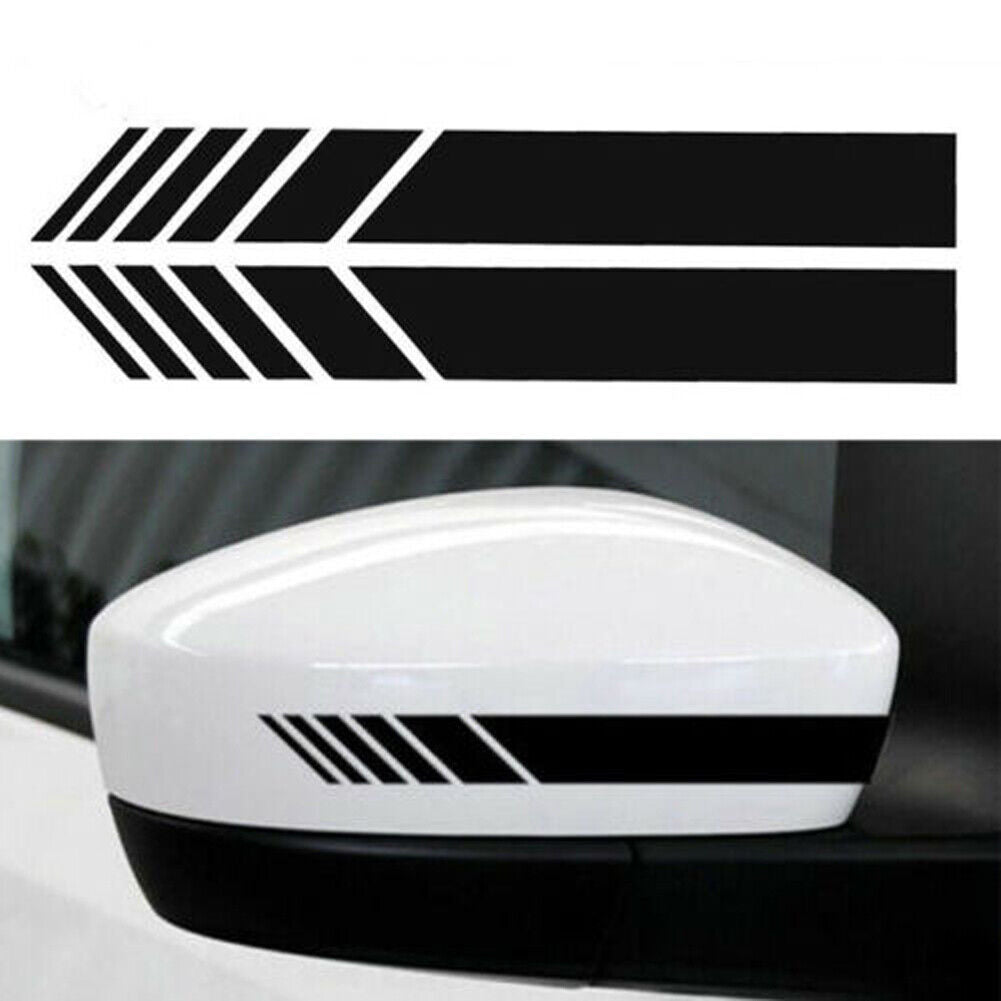 US 2-4 Pair Car Rear View Mirror Sticker Decor Vehicle Reflect Side Decal Stripe