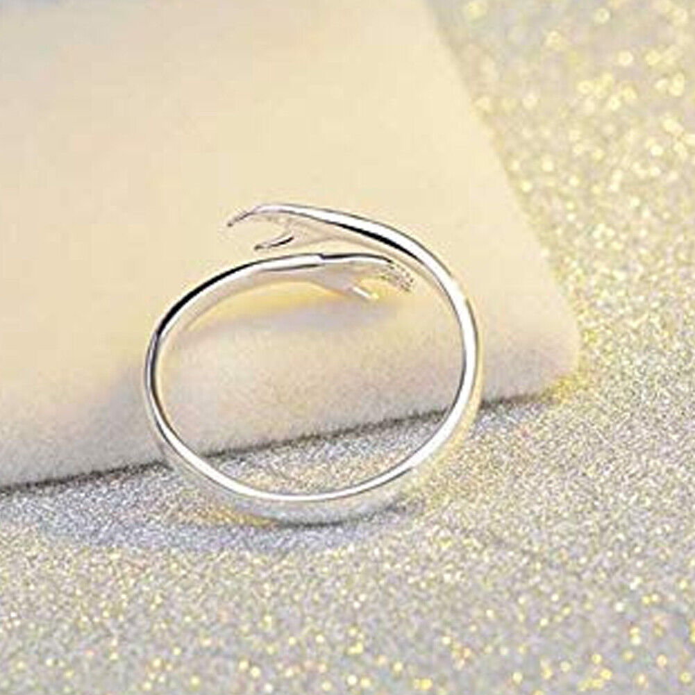 US 2-4 Pcs Give Me a Hug Ring Adjustable Couple Lover Valentine's Day Gift Girl