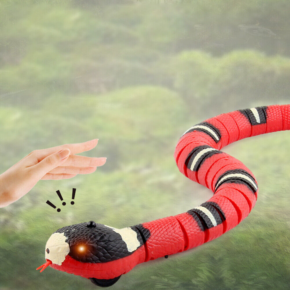 US 1-2 Pack USB Charging Smart Sensing Snake Electron Interactive Cat Dog Toys