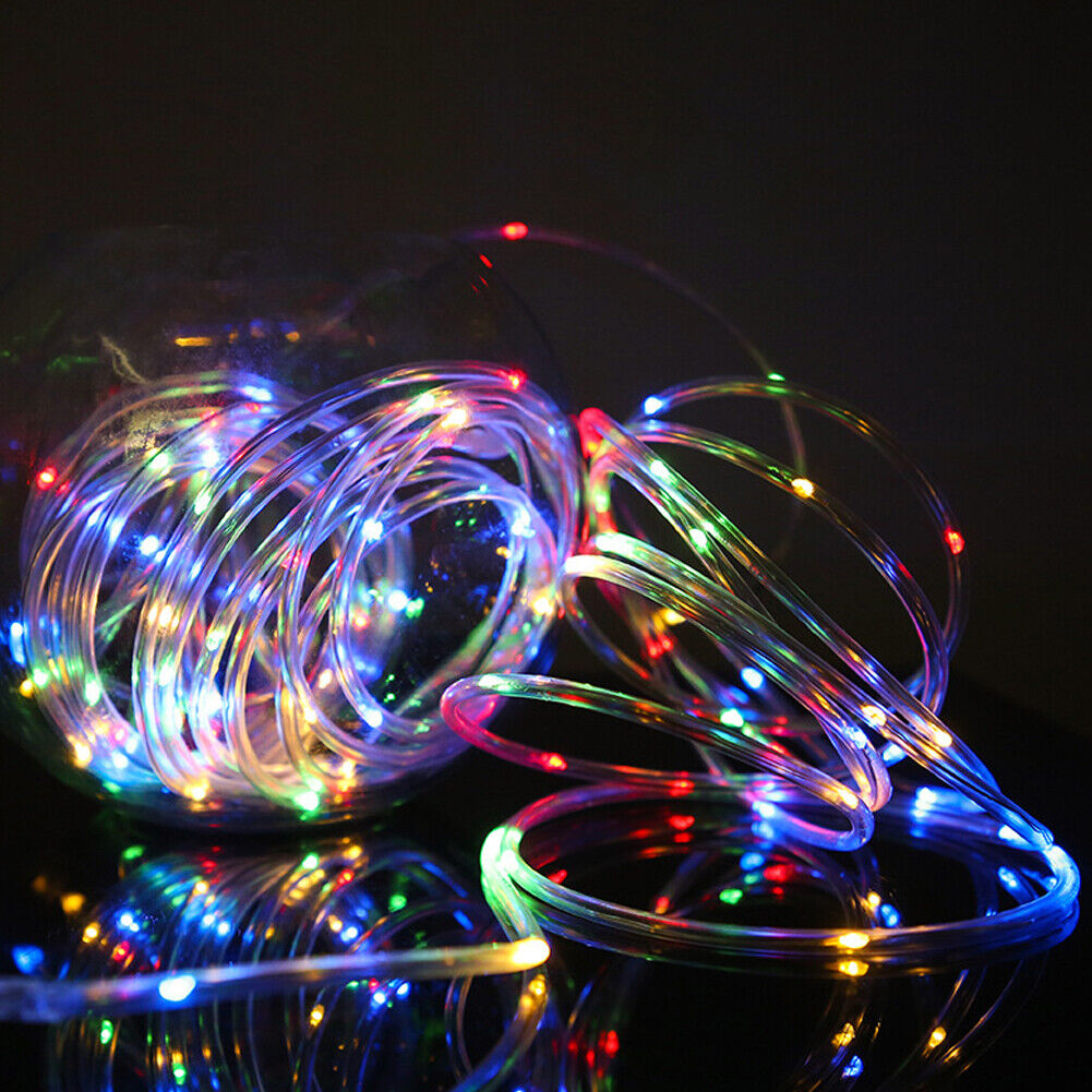 US 33FT 100 LED Strip Rope Light Tube String Outdoor Garden Party Decoration