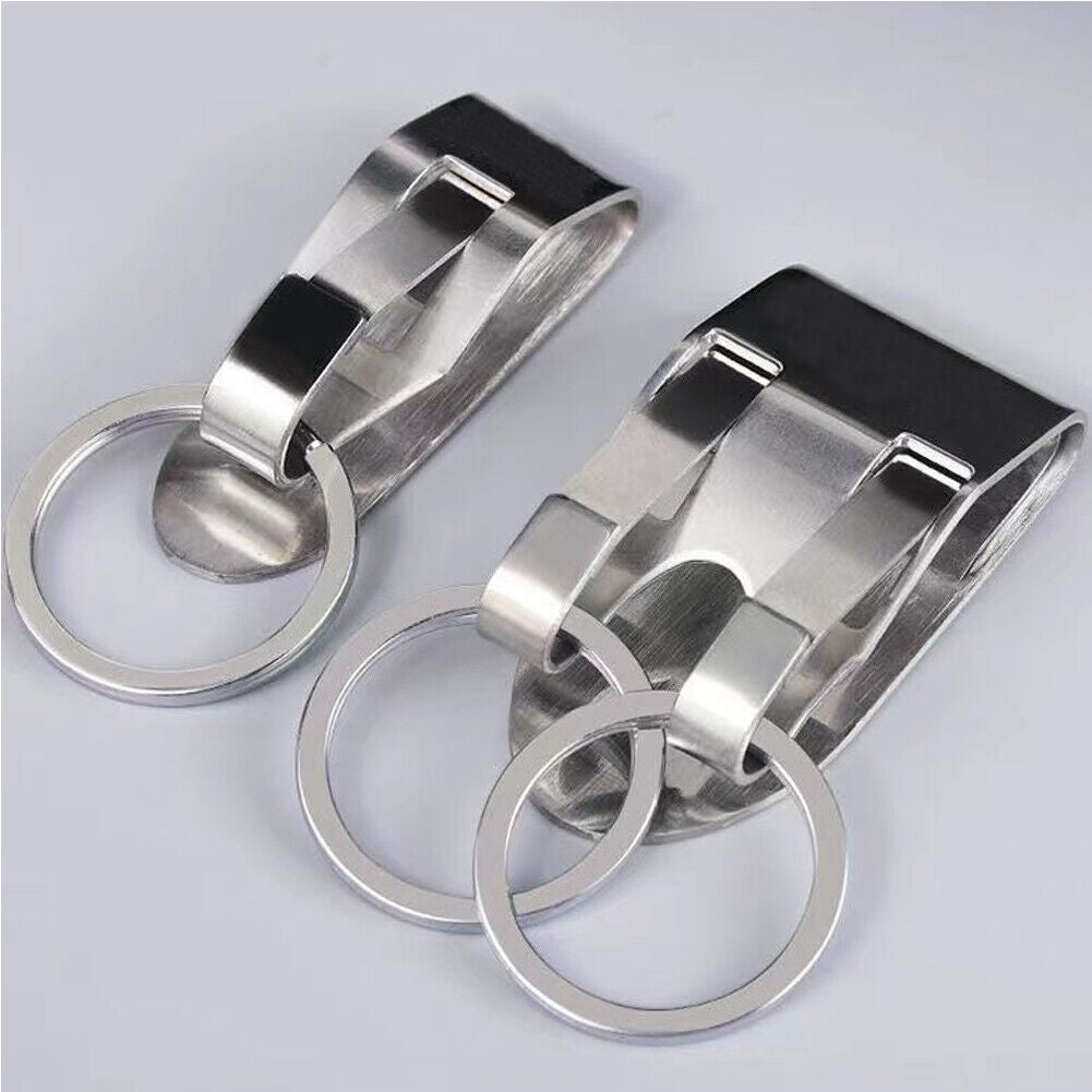 US 1-2 Pack Titanium Carabiner Key Chain Ring Belt Quick Release Detachable Clip