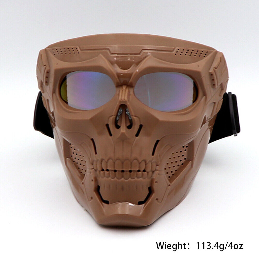 US Skull Tactical Airsoft Mask Halloween Full Face Protective Helmet Goggles