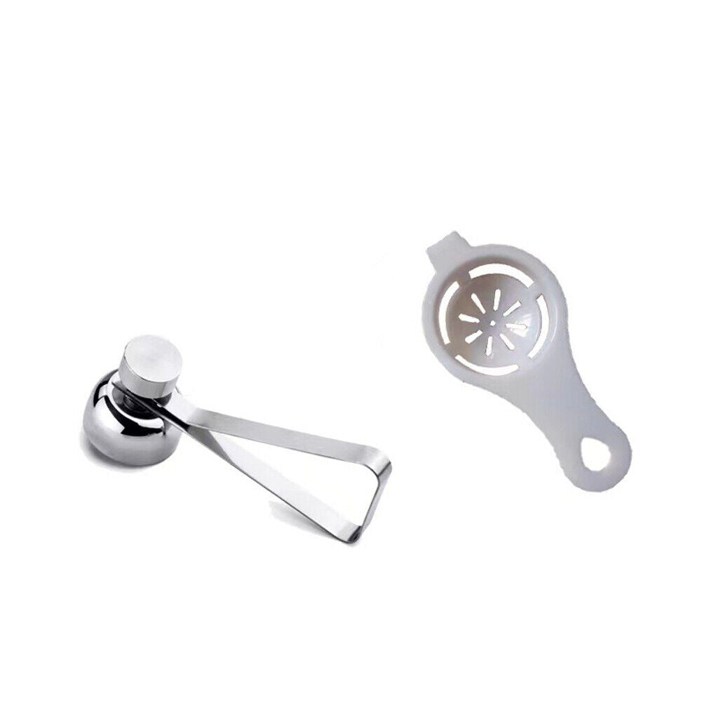 US 2-4 Pack Stainless Steel Egg Shell Opener Topper Cutter Cracker Knocker Tool
