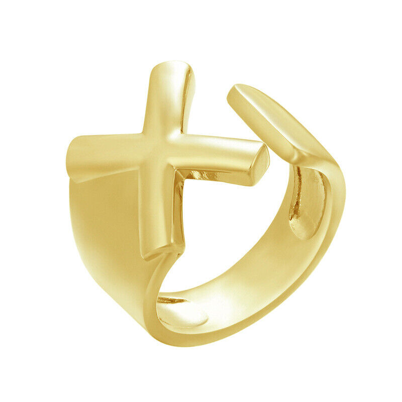 US Alphabet Letter A to Z Resizable Knuckle Ring Initial Gold Silver Letter Ring