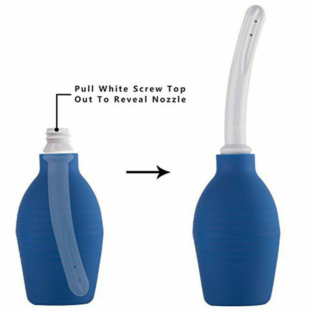 US 1-2 Pcs 310ml Anal Douche Bottle Enema Bulb Vaginal Douche Cleaner Bag Kit