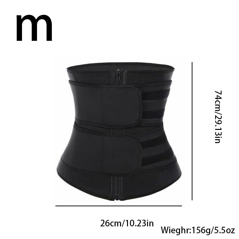 US 2 Pack Waist Trainer Body Training Shaper Sweat Tummy Control Secure Girdle