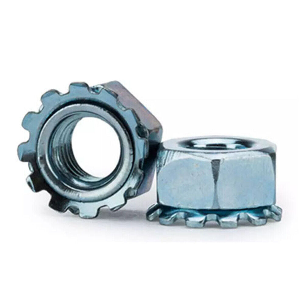 US 100 Pc Stainless Steel Keps K-L lock Nut with free spinning washer 3/8-16