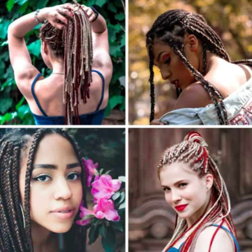 US 5-10Pcs Set Dreadlock Crochet Hook Bamboo Handle Tool Braid Hair Needle Weave