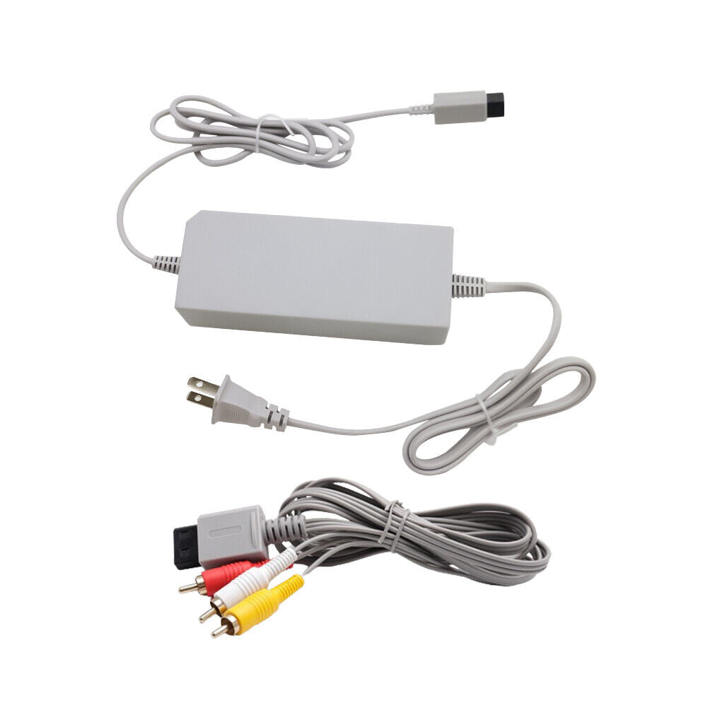 US AC Adapter Charger Power Supply Cord Component HD AV Cable for Nintendo Wii