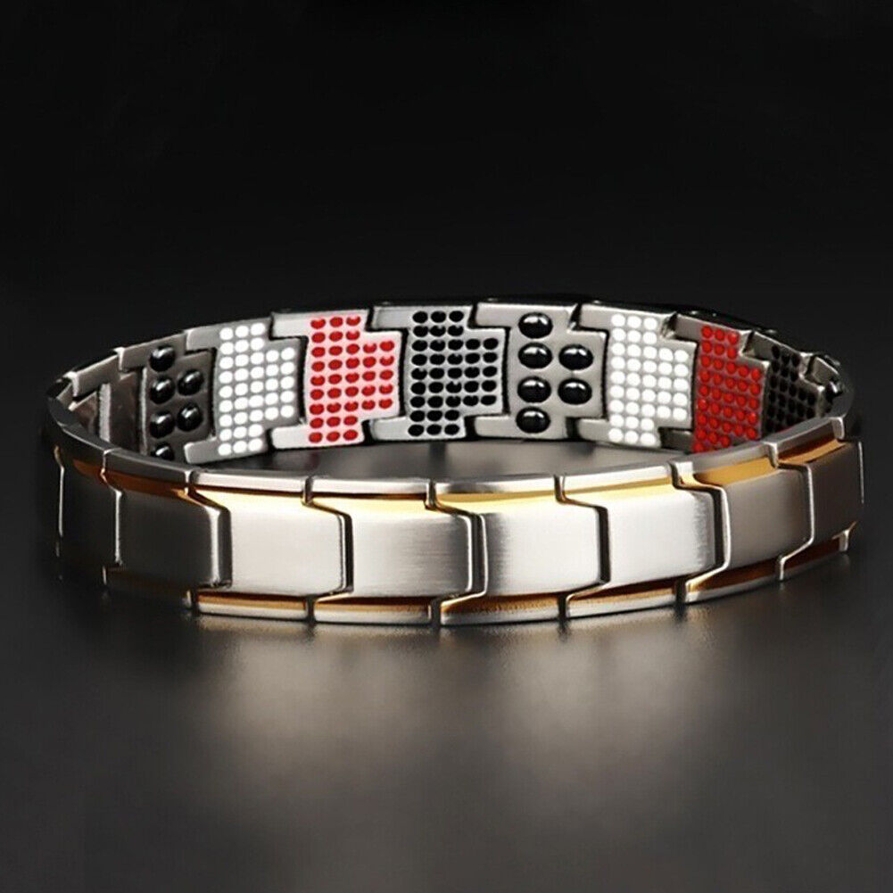 US 1-2 Pc Therapeutic Energy Healing Magnetic Bracelet Therapy Arthritis Jewelry