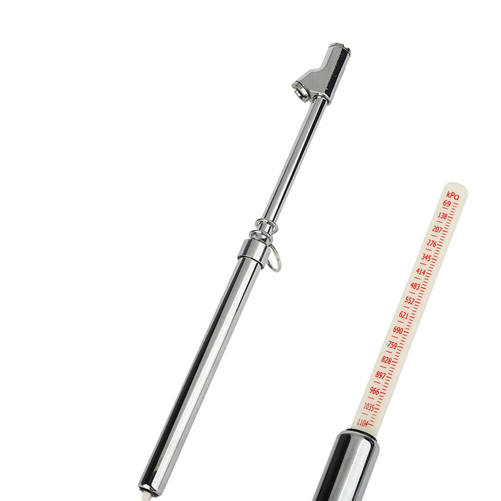 US 2-4Pc 160PSI Heavy Duty Tire Air Pressure Gauge Straight Dual Head Car Truck