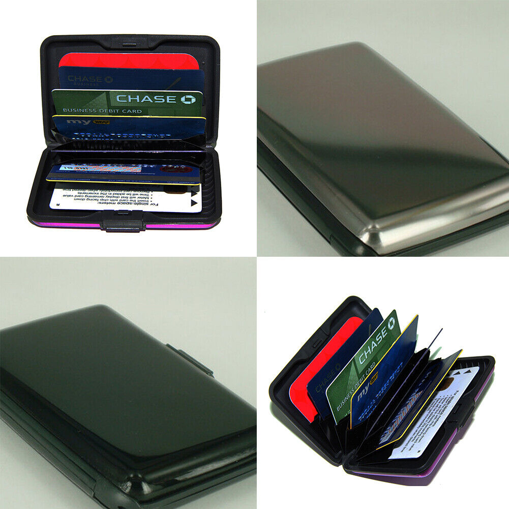 US Aluminum RFID Blocking Credit Card Holder Men & Women Stylish Travel Wallet