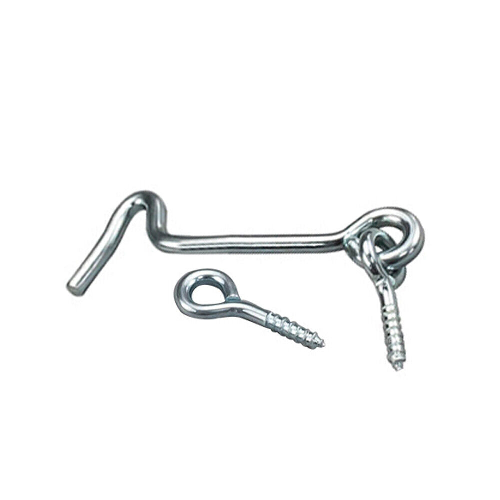 US 20-40 Sets 2'' Zinc Plated Steel Hook & Eye Door Cabin Latch Farm Barn Hook