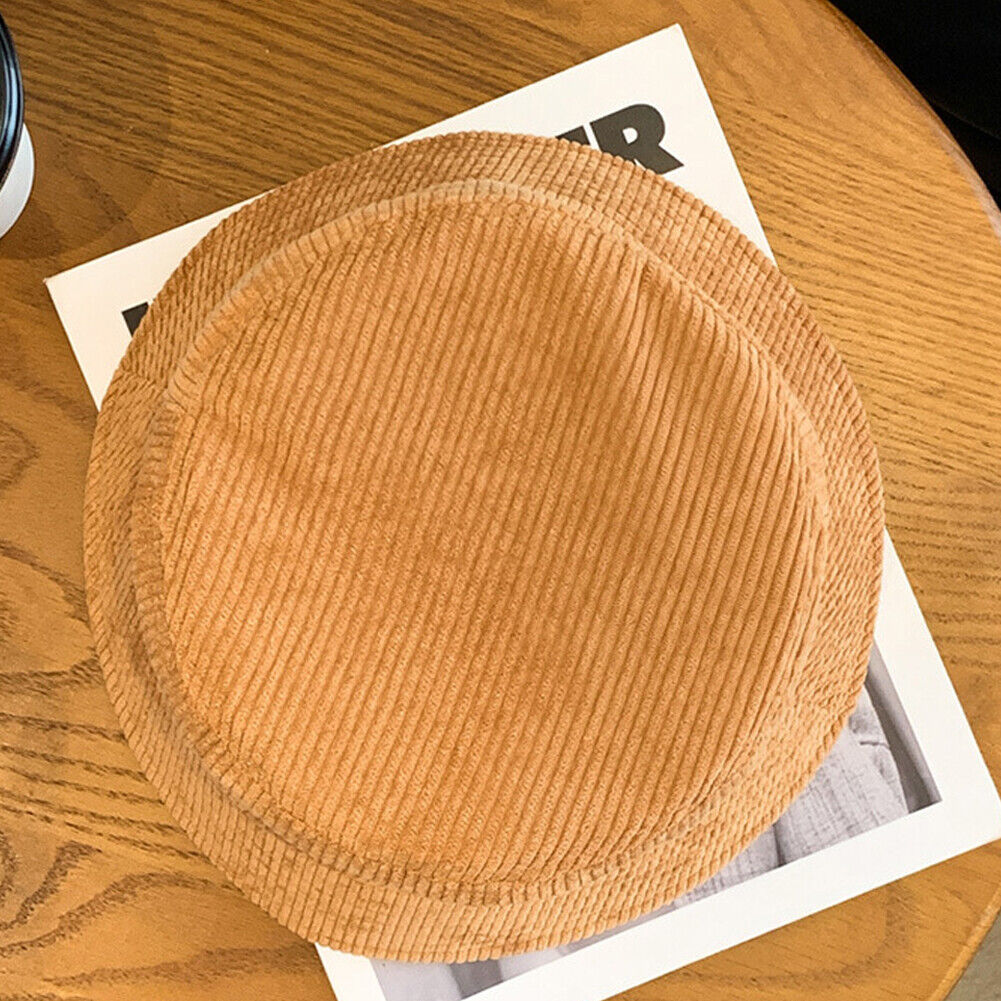US 1-2 Pack Corduroy Bucket Hat Double Sided Fisherman's Cap Teens Men Women