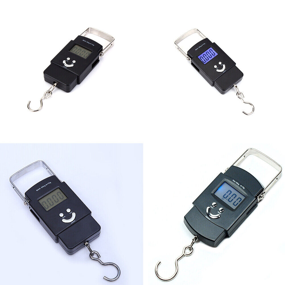 US 2-4 Pc Digital Hanging Scale Comfortable Handle Large Hook Digital LCD Screen