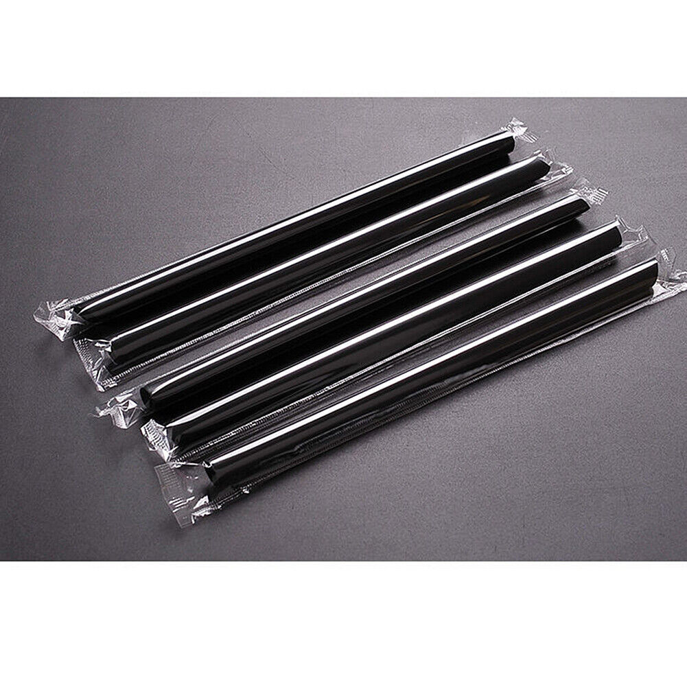 US 100-200 Pcs Jumbo Smoothie Straws Boba Bubble Tea Straws Individually Wrapped