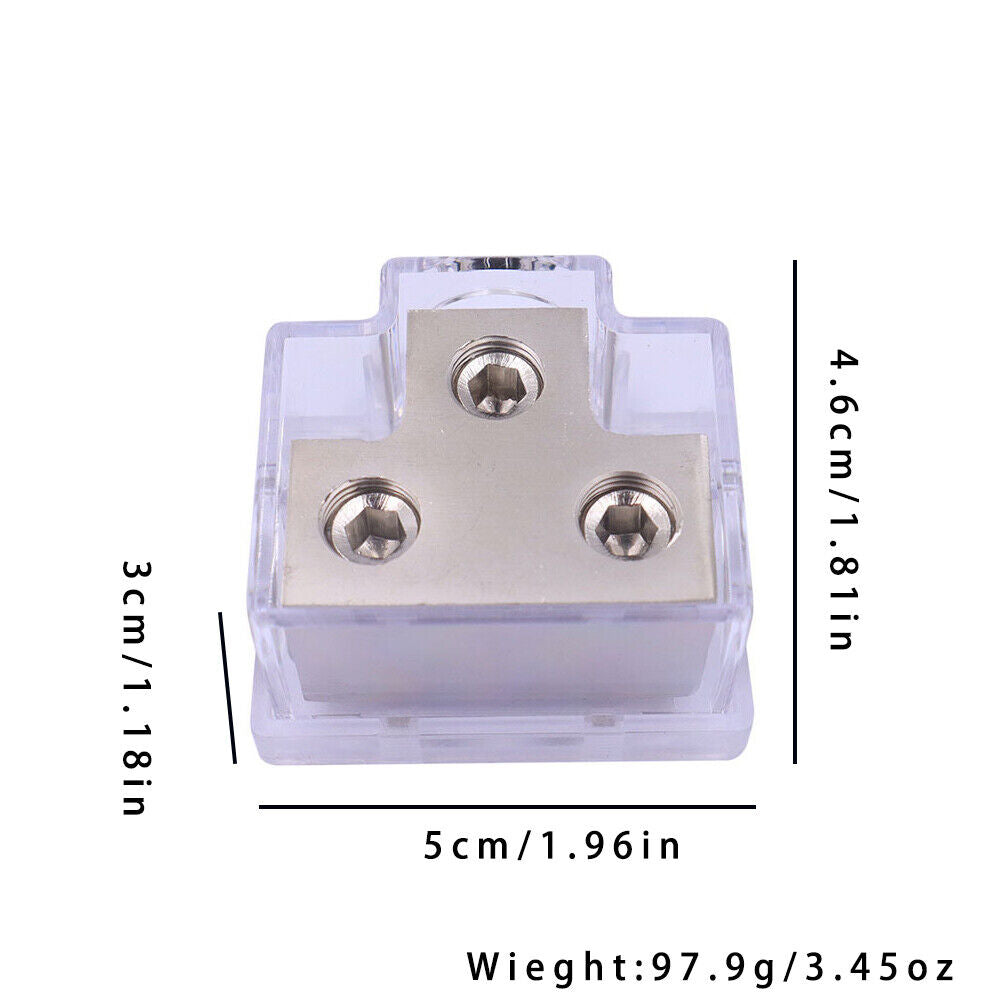 US 1-2 Pc 1/0 Gauge Input to 2 x1/0 Gauge Output Power/Ground Distribution Block