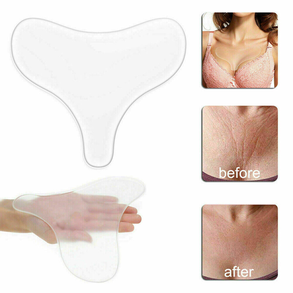 US Reusable Anti Wrinkle Chest Neck Silicone Transparent Silicon Anti Aging Pad