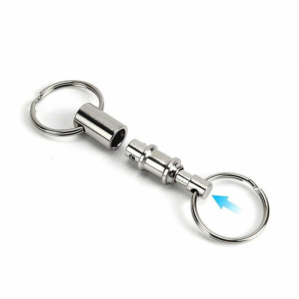 US 10-20 Pcs Handy Basics Quick Release Key Detachable Pull Apart Ring Keychain