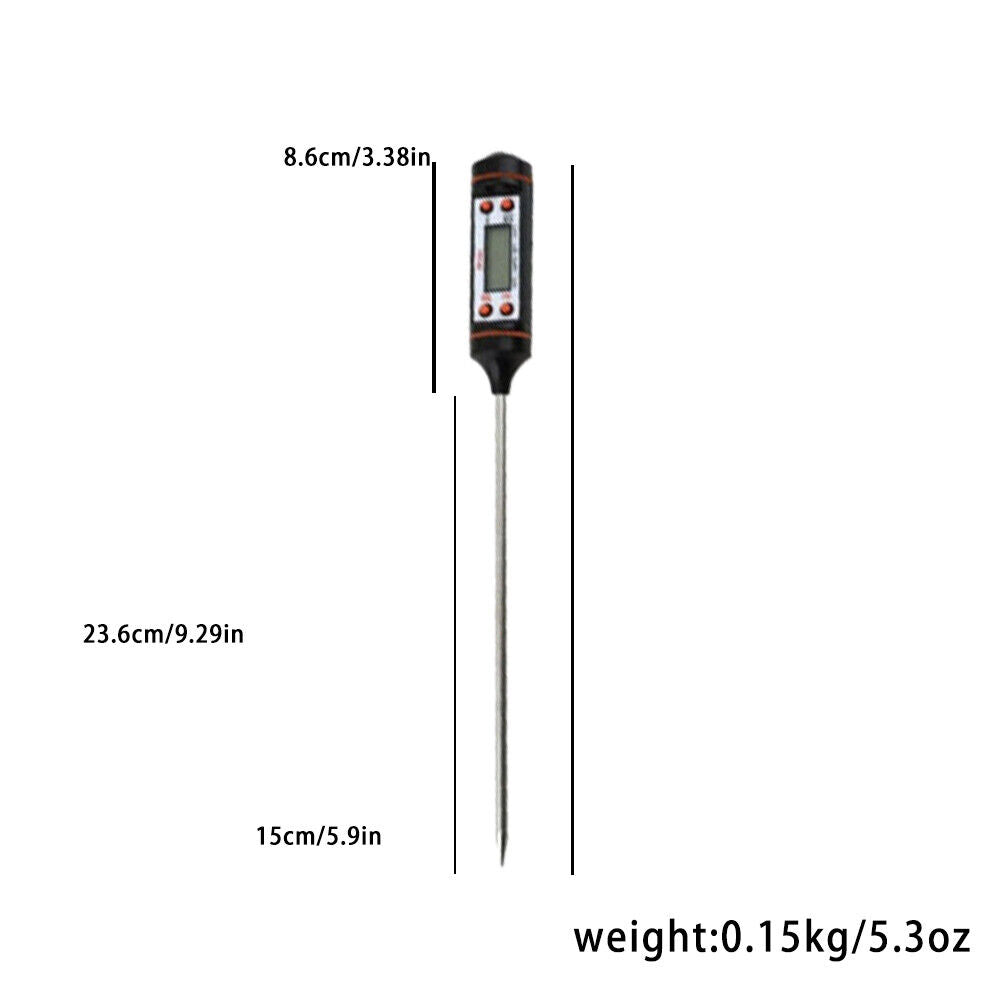 US 3-6 Digital LCD Instant Read Probe Meat Thermometer Baking Grill BBQ Cooking