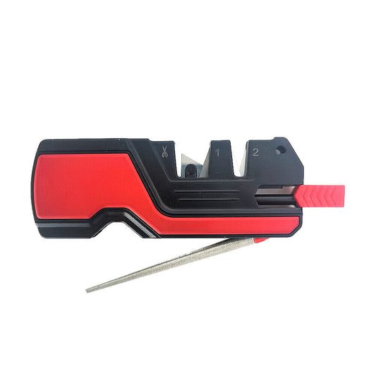 6-IN-1 EDC Pocket Knife Sharpener Carbide Ceramic Diamond Tapered Tool Sharpener