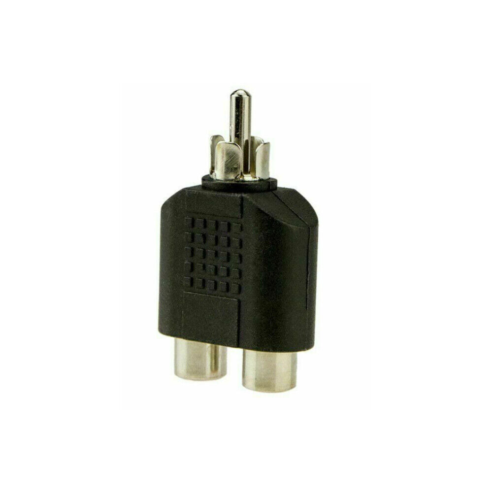 US 10-20Pc RCA Y Splitter Adapter 2 Female 1Male Audio Video AV TV Cable Convert