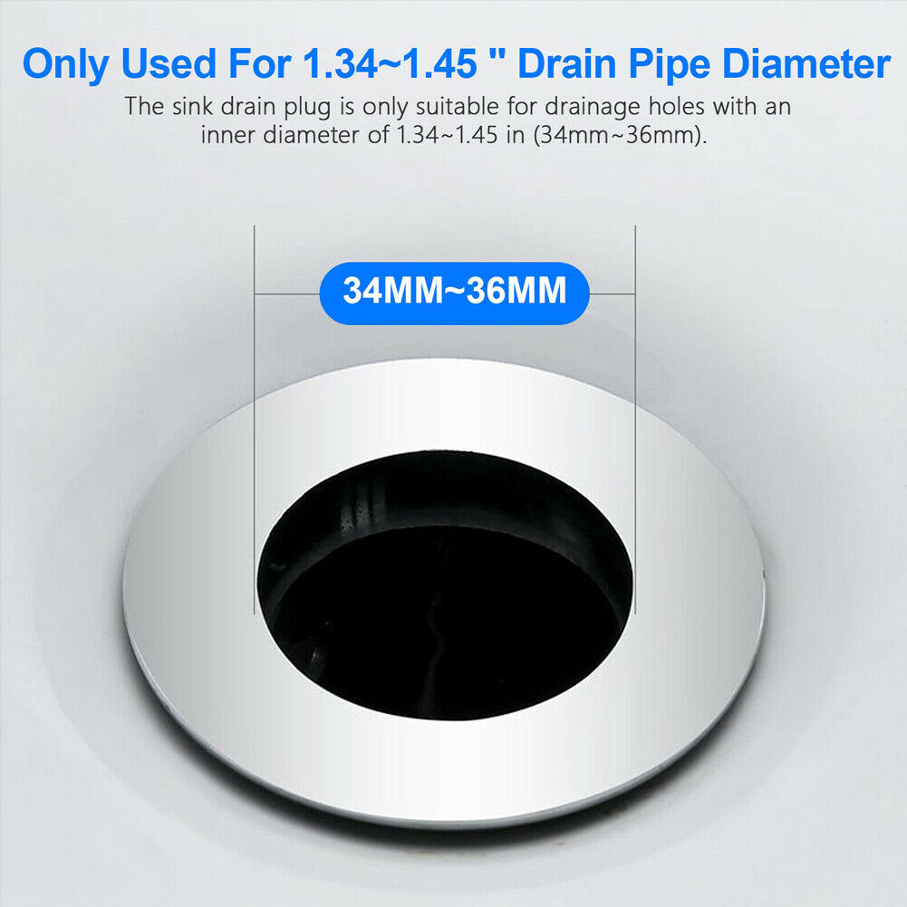 US 2~4 Pcs Stopper Anti-Clog Sink Strainer Universal Bathroom Pop Up Bounce Core