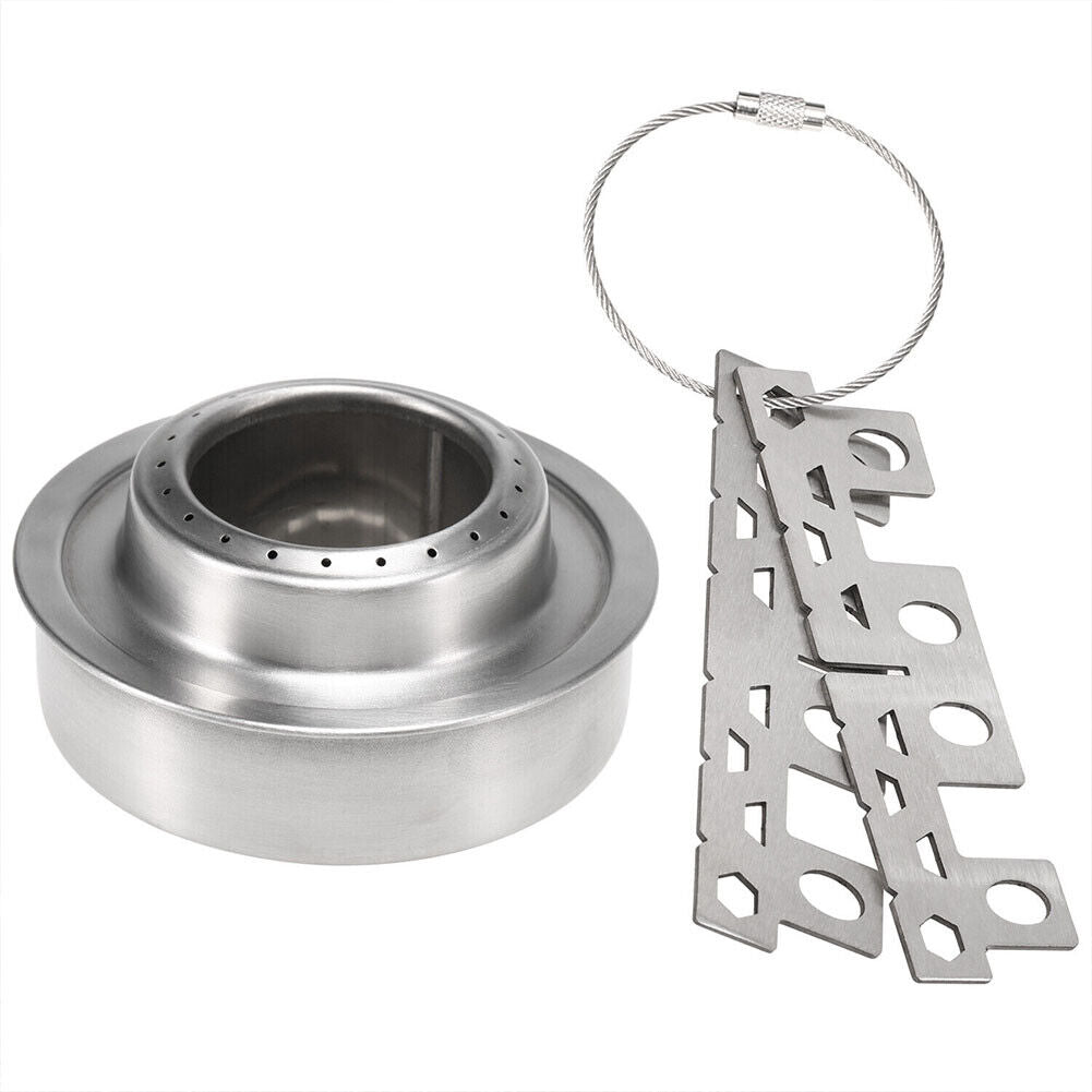 US 1-2 Pack Alcohol Stove Backpacking Portable Camping Cooking Stand