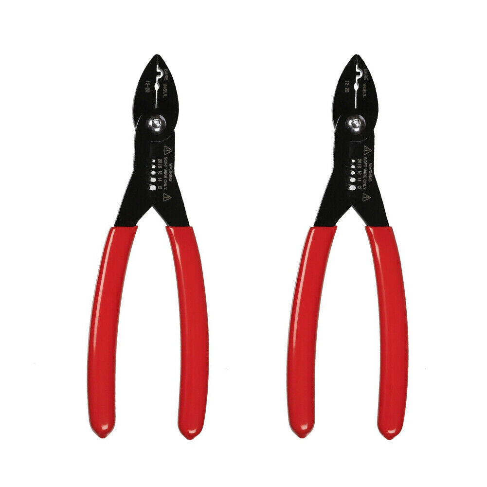 US 1-2 Pc 4 in 1 Wire Service Pliers Crimper Stripper Cutter Gripping Pliers