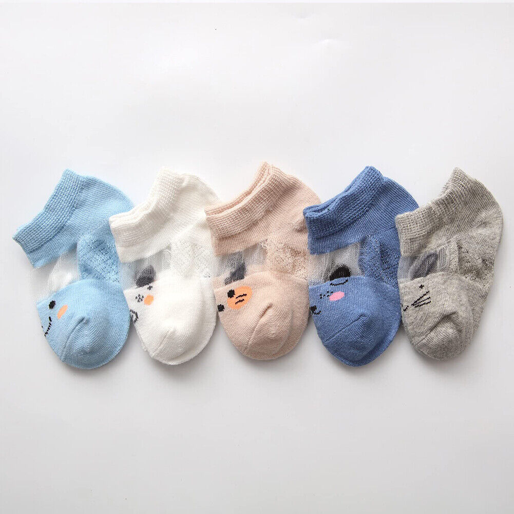 US 10 Pairs Baby Infant Toddler Kid Soft Mesh Sheer Light Anti-Odor Summer Socks