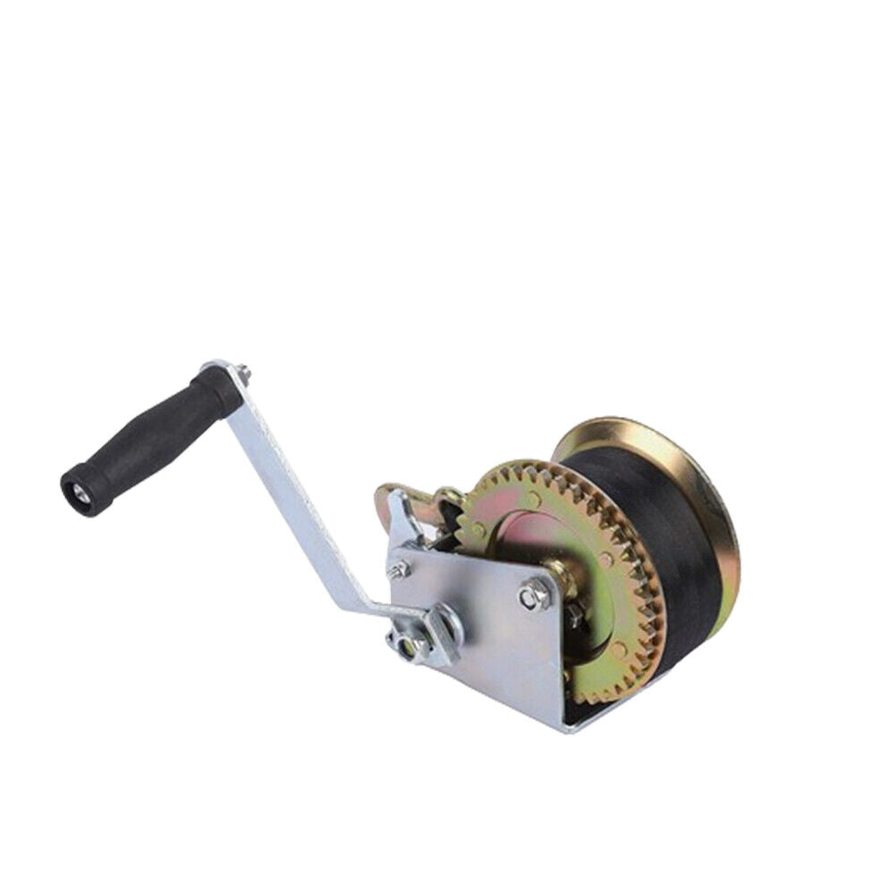 US Hand Gear Winch Crank Strap ATV Boat Trailer Heavy Duty w/19.68Ft Strap 600lb