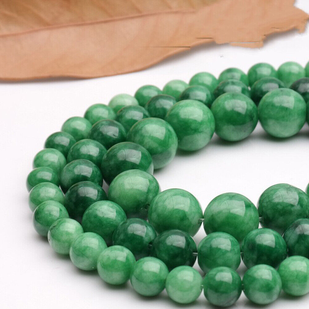 US 6/8/10/12mm Green Malachite Beads Round Loose Spacer Stone Jewelry Making DIY