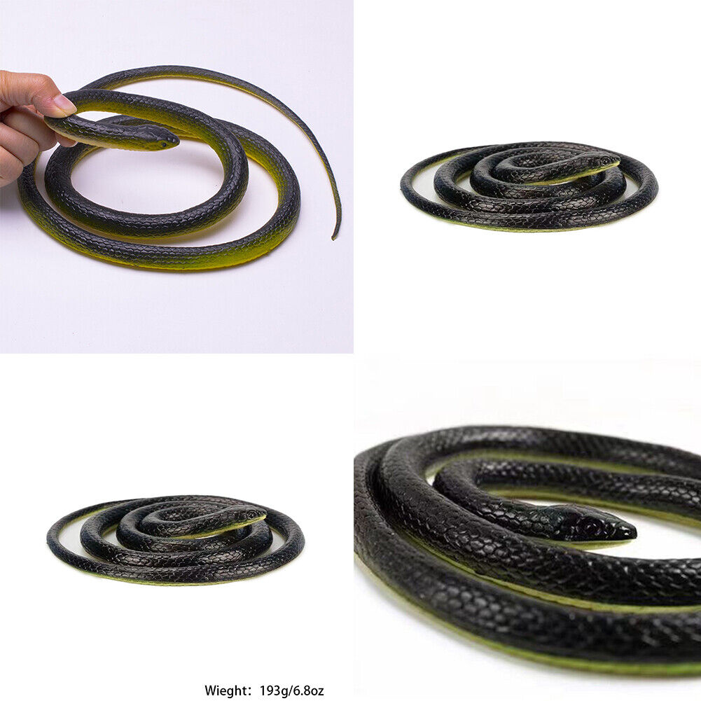 US 2-4 Pcs Fake Realistic Snake Lifelike Real Scary Rubber Toy Prank Party Joke
