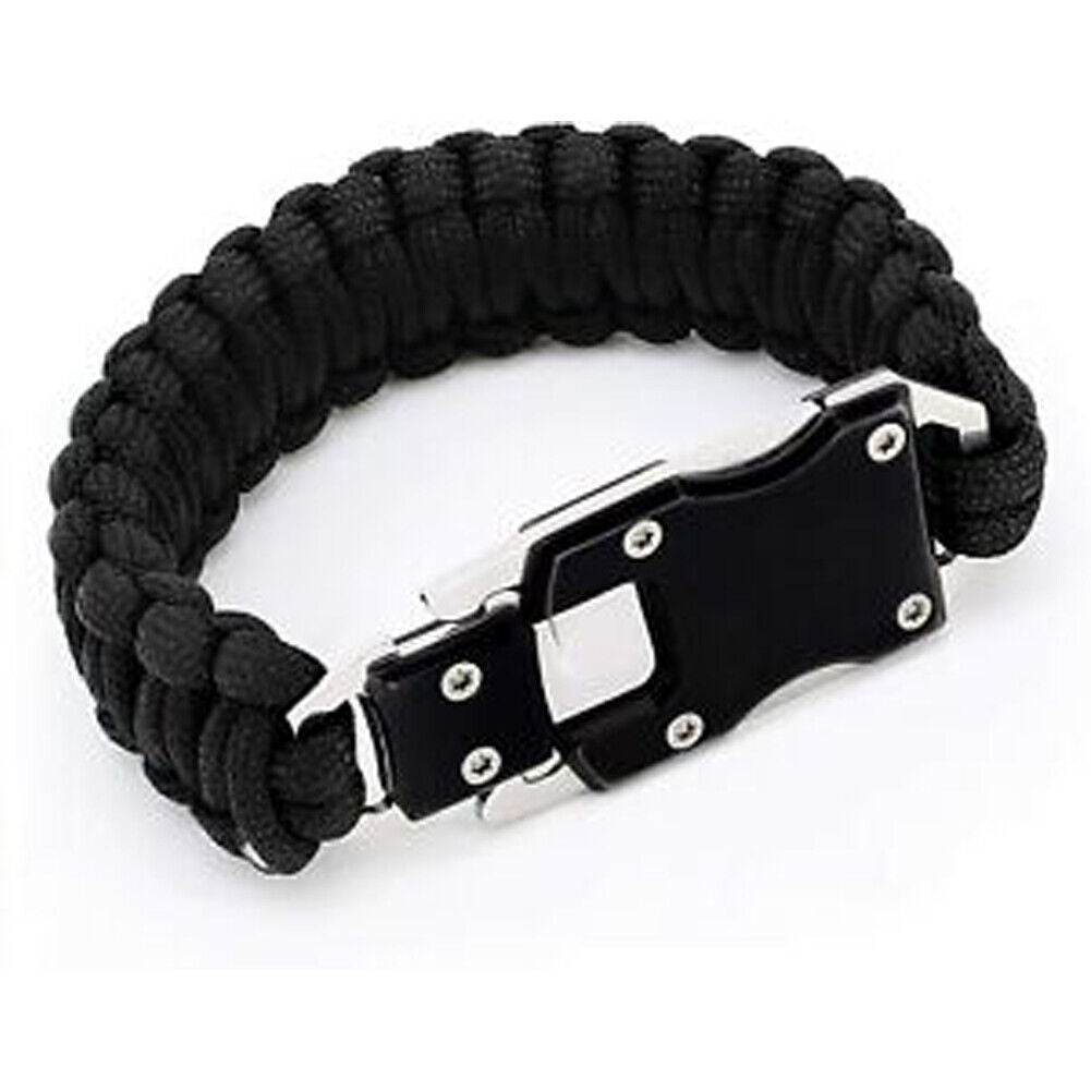 US 2-4 Pack Paracord Bracelet Survival Tactical Wrist Band Braided EDC Survival