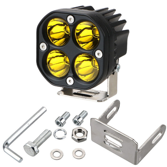 US 1-2 Pcs 3'' 80W Amber Driving Fog Lights LED Cube Pod Offroad Work Auxiliary