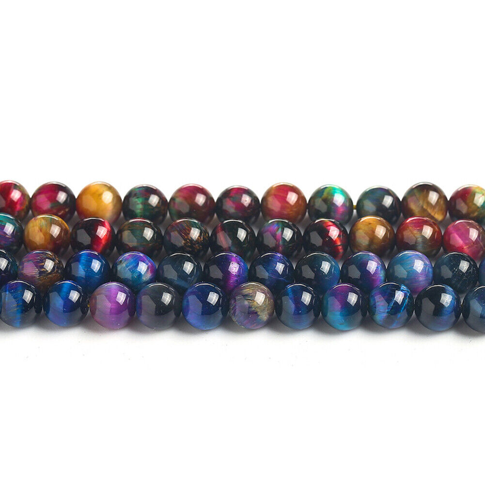 US 6/8/10mm Grade AAA Gemstone Round Cat Eye Aurora Natural Gorgeous DIY Jewelry