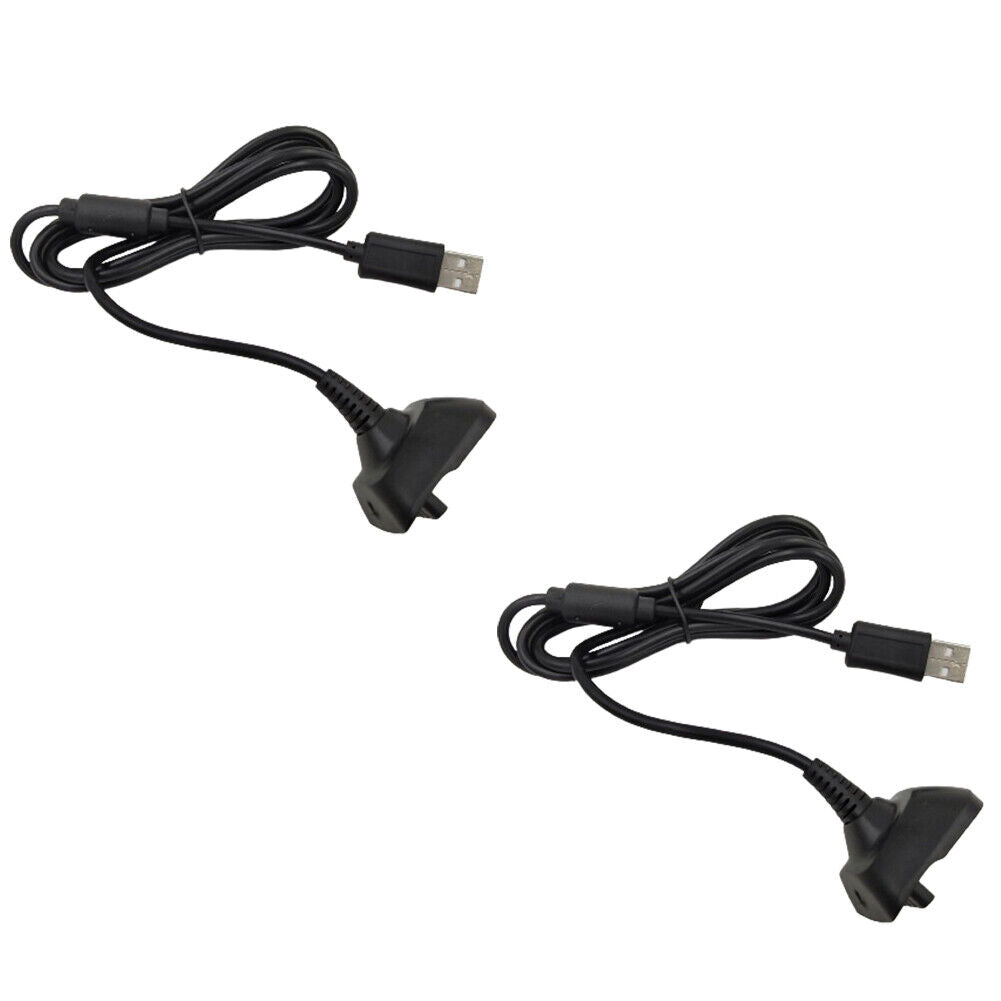 US 2-4 Pack Black USB Charger Charge Cable Cord for Xbox 360 Wireless Controller